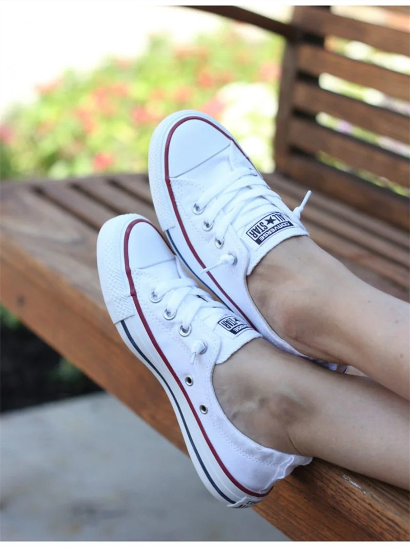 加拿大代购直邮converse 匡威女款低帮 帆布鞋 懒人踩脚款 一脚蹬