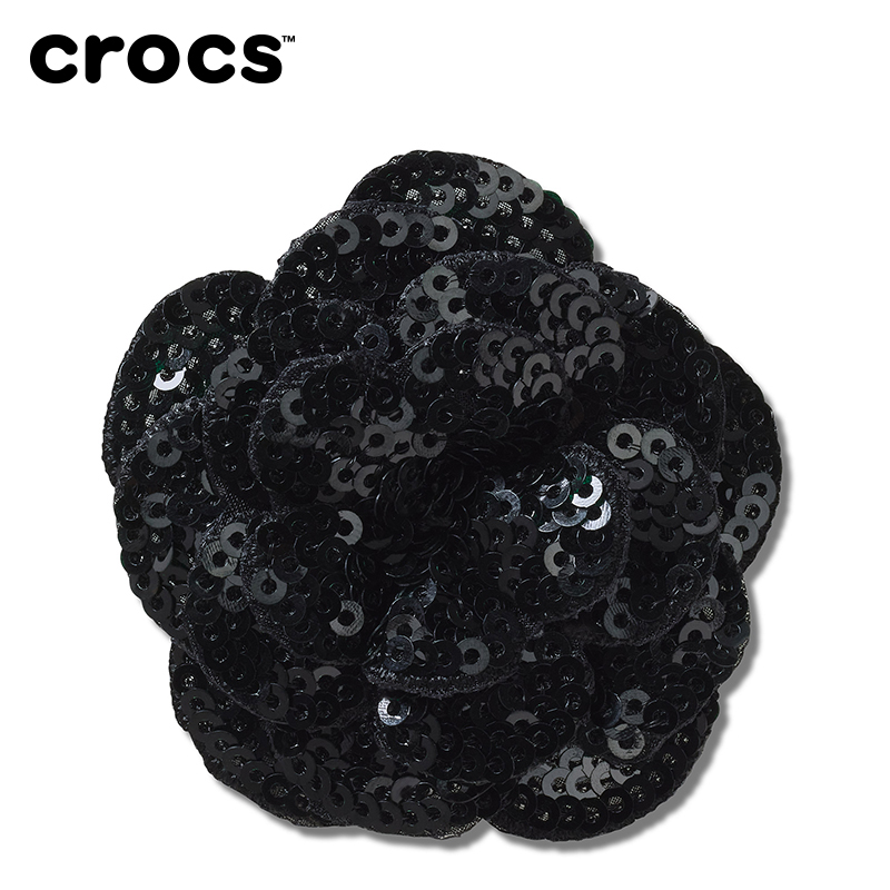 Crocs卡骆驰配饰智必星洞洞鞋鞋花 银色亮片花 黑色亮片花