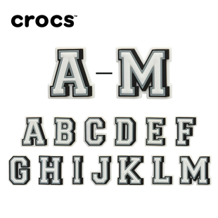 英文字母系列ABCDEFGHIJKLM 花 鞋 Crocs卡骆驰配饰智必星洞洞鞋