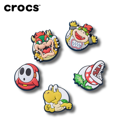 Crocs｜超级马力欧合作系列 智必星鞋花五件套