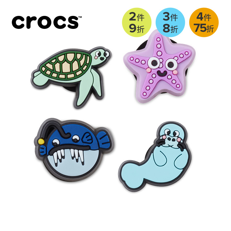 Crocs智必星洞洞鞋鞋花