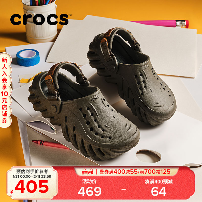 Crocs卡骆驰儿童波波洞洞鞋男童女童2026春季新款拖鞋|21