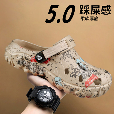 2026三代克骆格洞洞鞋男夏季新款户外包头拖鞋凉拖鞋沙滩凉鞋男
