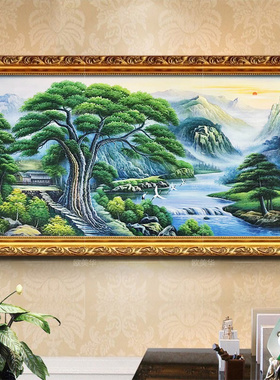 客厅欧式风沙发背景墙装饰画