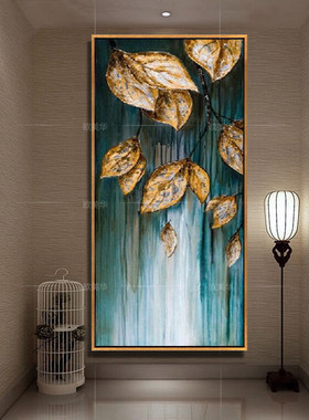 手绘发财树立体东南亚风景油画