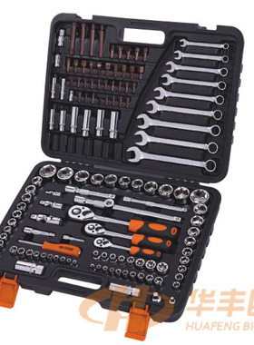 华丰巨箭138件套精品套筒组套138PCS 1/2*3/8*1/4机修组套工具