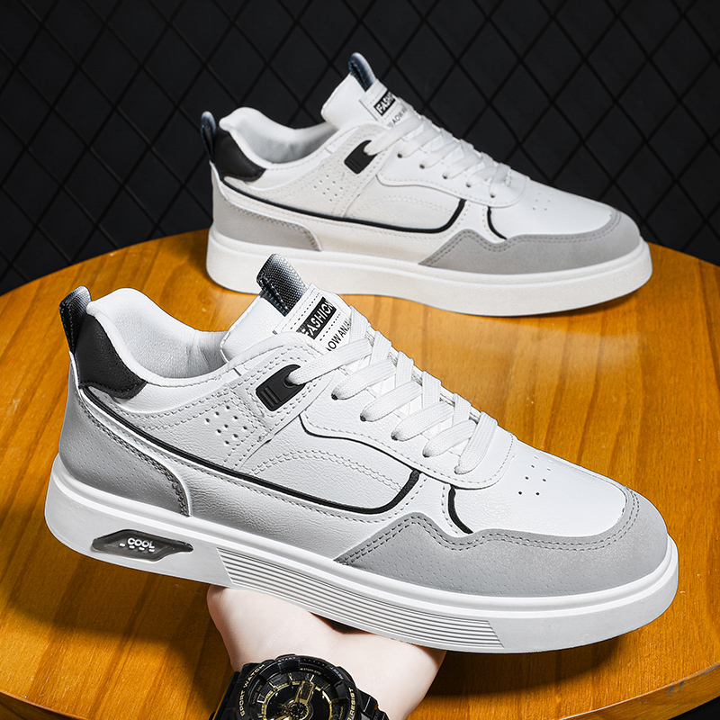 2025冬季新款男鞋学生百搭小白鞋男士潮流休闲鞋青少年低帮运动鞋