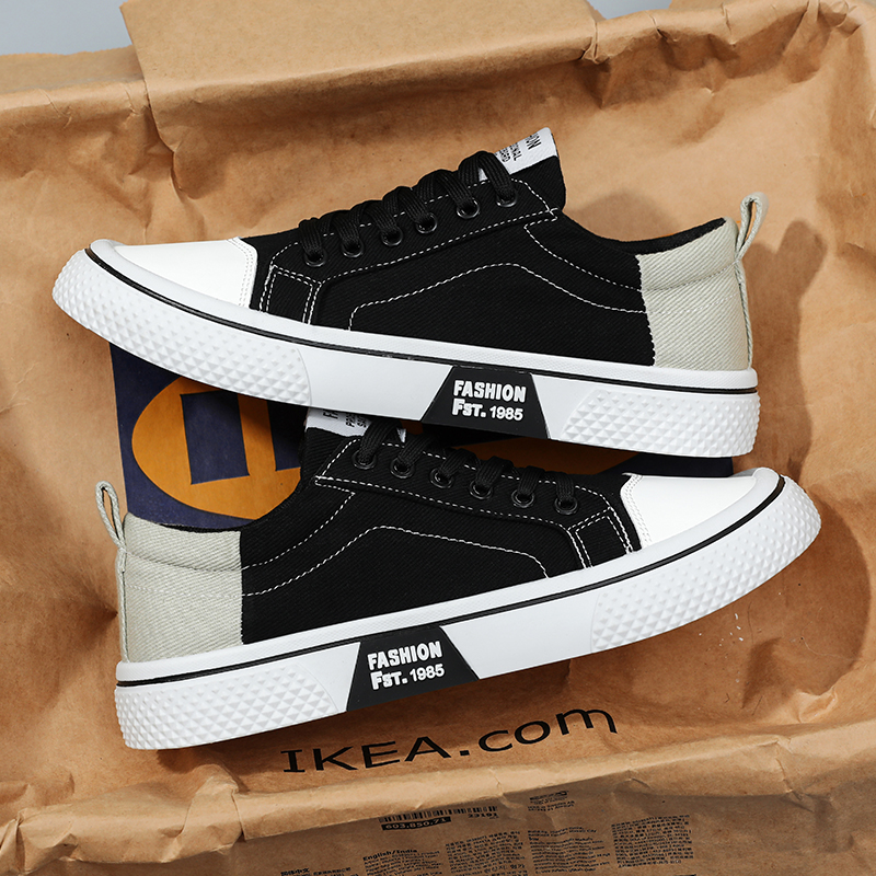 帆布鞋男2025冬季新款男鞋韩版潮流休闲鞋学生百搭运动鞋低帮板鞋