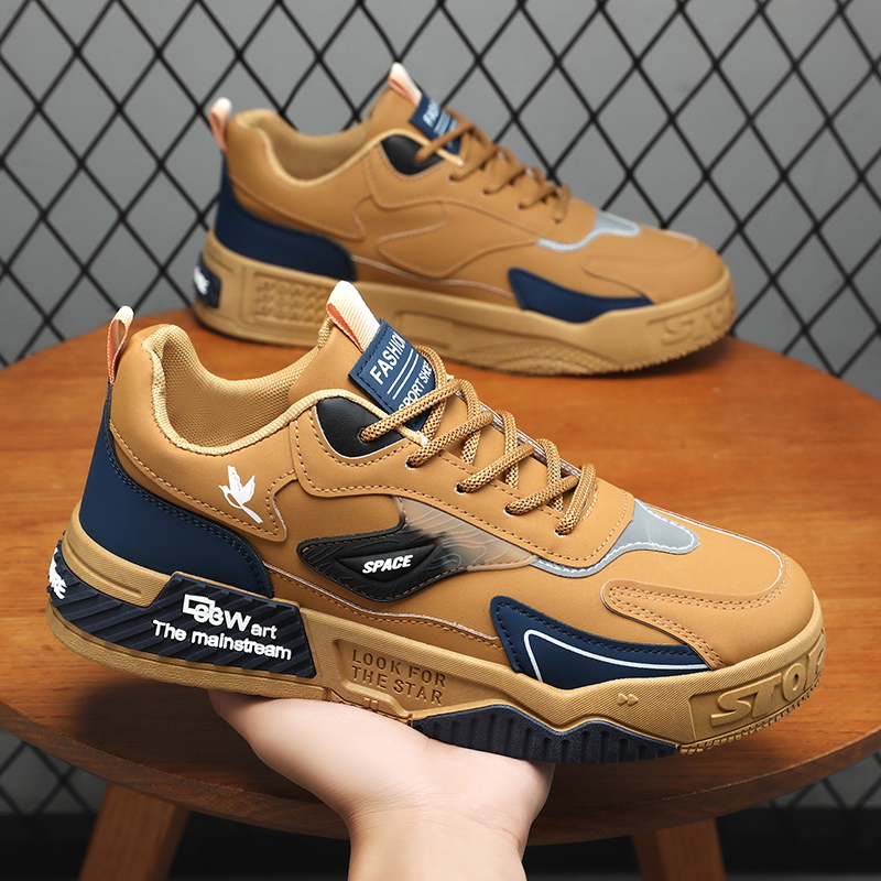 男鞋2025新款板鞋冬季潮流休闲鞋青少年低帮运动鞋男士百搭增高鞋