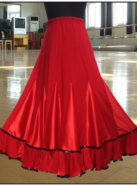 裙广场摩登舞下装裤摩登舞摩登裙舞大摆裙交谊舞舞裙裙摩登裙舞