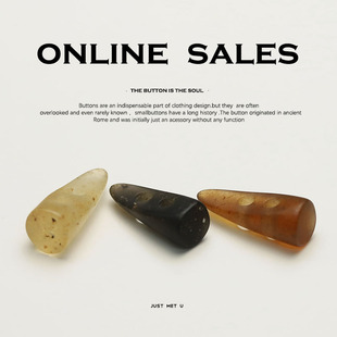 YOKO 牛角尖穿绳两眼纽扣女装双面尼大衣牛角扣子羽绒服装饰衣扣