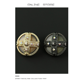 外套装 Manual 十字透明扣子镶钻金属纽扣小香欧美风扣西装 饰扣