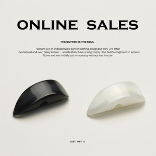 YOKO 暗眼切片扣子女装双面尼大衣外套牛角扣羽绒服毛衣装饰纽扣