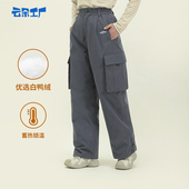 云朵工厂飞行员伞兵羽绒裤 秋冬季 加厚保暖鸭绒防风宽松工装 棉裤