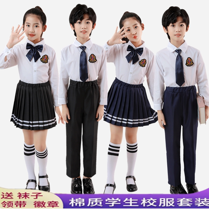 儿童合唱服中小学生校服男女童班服毕业照诗歌朗诵比赛英伦学院风