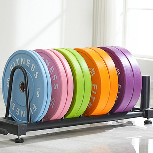 马卡龙杠铃片大孔5cm高颜值大直径女生家商用硬拉深蹲全胶竞技片