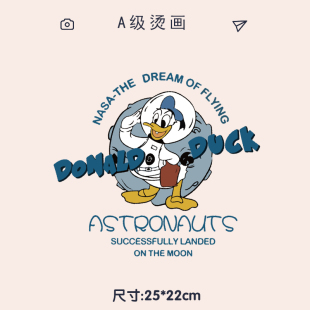 NASA联名唐老鸭T恤卫衣印花辅料衣服装饰贴柯式烫画贴图案
