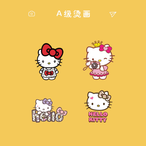 卡通kitty猫儿童小号母贴PET胶印