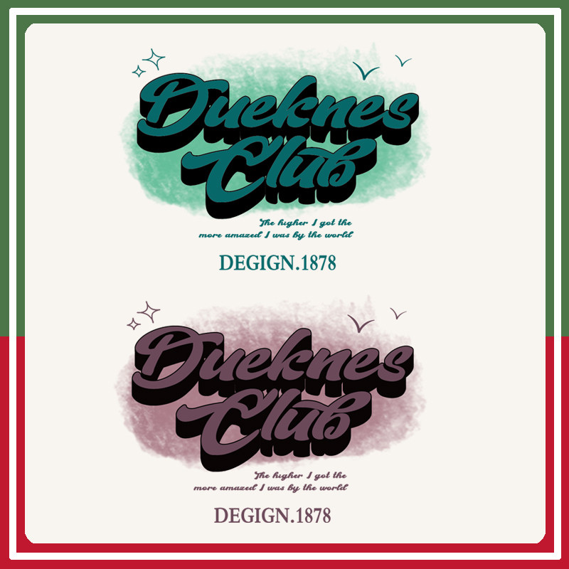 潮牌港风英文字母印花辅料新款图案柯式热转印过粉胶印烫画贴定制