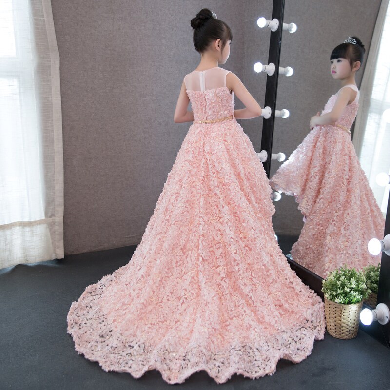 儿童婚纱礼服裙女童生日晚礼服公主裙拖尾花童钢琴演出服蓬蓬裙秋|msdalam kategori Kanak-kanak/Bayi/Keluarga dipasang, pakaian kanak-kanak - dari Buy2taobao.com untuk memberikan perkhidmatan ejen Taobao profesional membeli