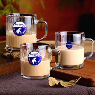 法国乐美雅钢化玻璃杯500ml大容量耐热牛奶杯家用可微波咖啡杯子