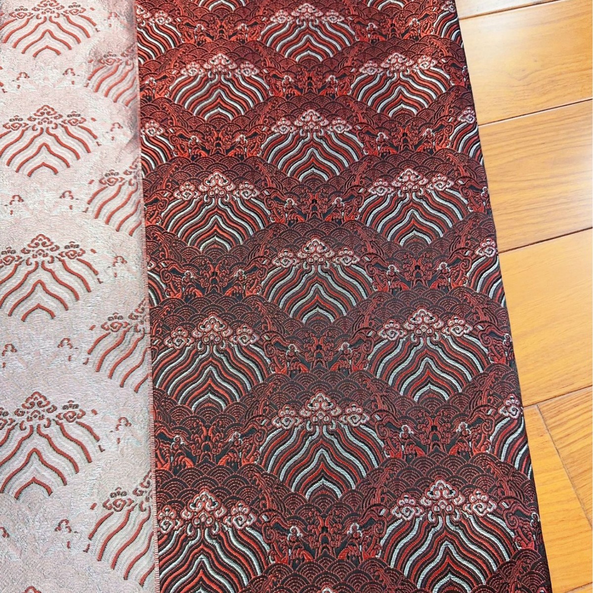 江崖海水纹织锦缎提花面料 新中式马甲旗袍古装汉服箱包抱枕茶席