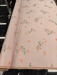 【山石牡丹·粉】全真丝宋锦140门幅35姆米 半米链接 不退货