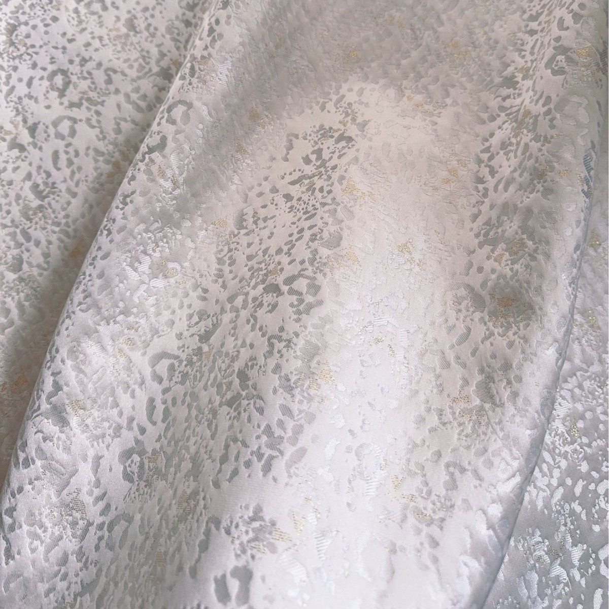 奶牛色浮雕肌理感织金提花面料 新中式马甲裙连衣裙服装箱包抱枕