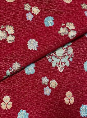 冬款雪尼尔色织提花面料 新中式女装童装马甲旗袍连衣裙箱包抱枕