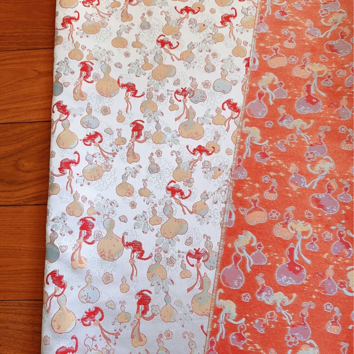 紫色织金葫芦仿宋锦提花面料 新中式女装童装马甲连衣裙箱包抱枕