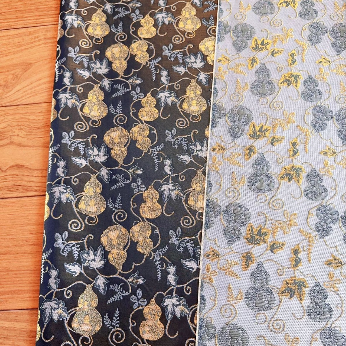 金丝葫芦仿宋锦提花面料 新中式马甲旗袍连衣裙女装箱包抱枕茶席