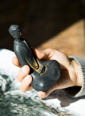 禅意中式北魏佛如来佛祖释迦摩尼桌面家居摆件纯手工仿铸铁工艺品