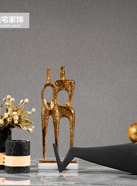 北欧轻奢软装创意抽象陶瓷月亮摆件工艺品现代客厅电视酒柜装饰品