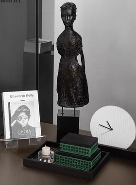 办公室书桌面金属抽象人物雕塑摆件艺术品创意家居样板间软装饰品
