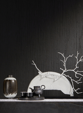 新中式摆件家居饰品玄关柜客厅样板间办公室书房桌面创意金属摆设