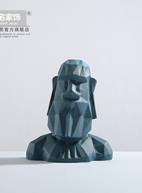 陶瓷工艺品摆件人物装饰艺术雕塑酒店创意北欧式大号大型美式客厅
