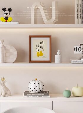 新品现代中古奶油风创意家居装饰品电视柜客厅儿童房开放格摆件