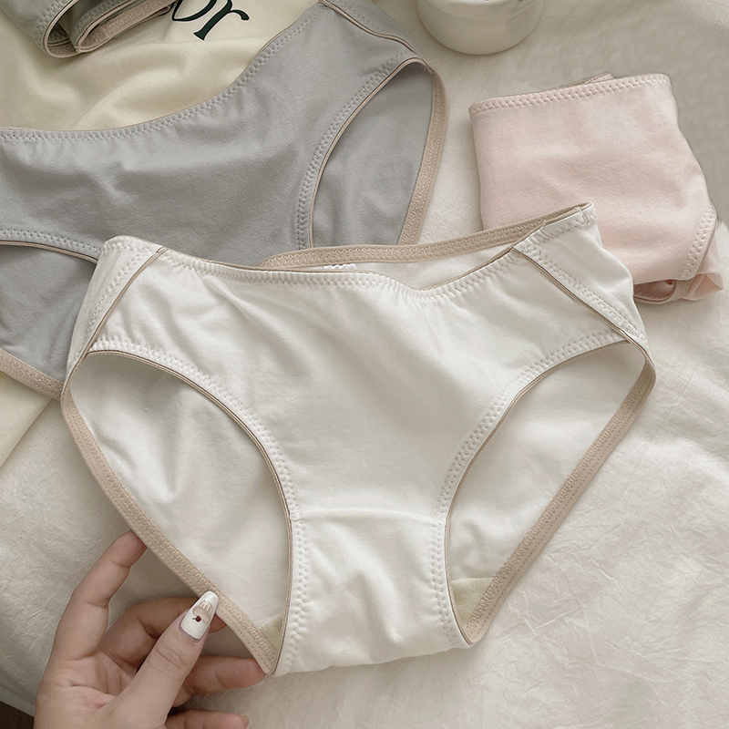 内裤女纯棉抗菌中腰全棉运动无痕