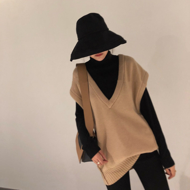 韩版背心新款学生无袖羊绒马甲