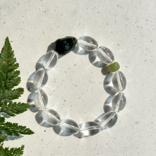 天然白水晶手串手链情侣款 正确决策 和田玉 貔貅财库 曦光里