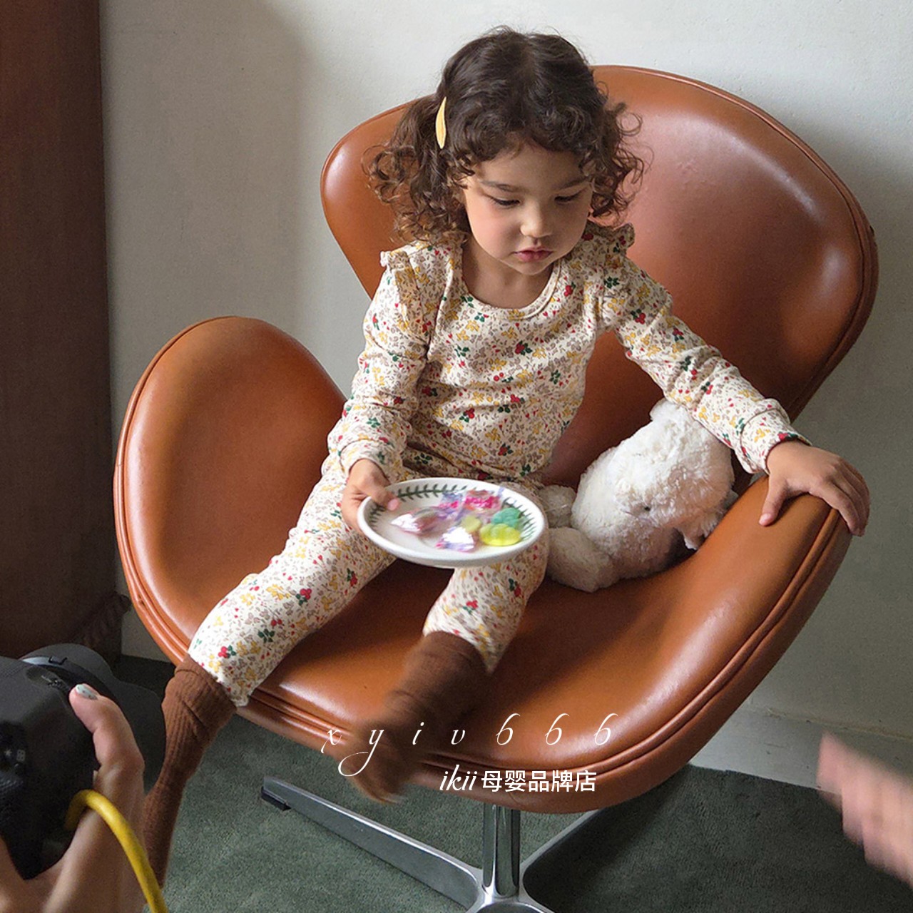 【春秋】cordi-i正品韩国童装儿童飞袖家居服宝宝睡衣套装A类面料