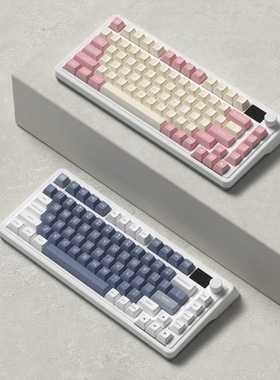 腹灵CMK75小屏幕侧刻RGB三模无线机械键盘办公游戏热插拔轴客制化