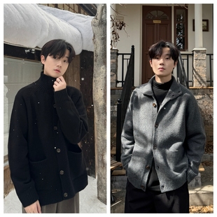 苏大恒秋冬韩版高领老钱新贵风宽松情侣百搭保暖羊毛针织衫毛衣