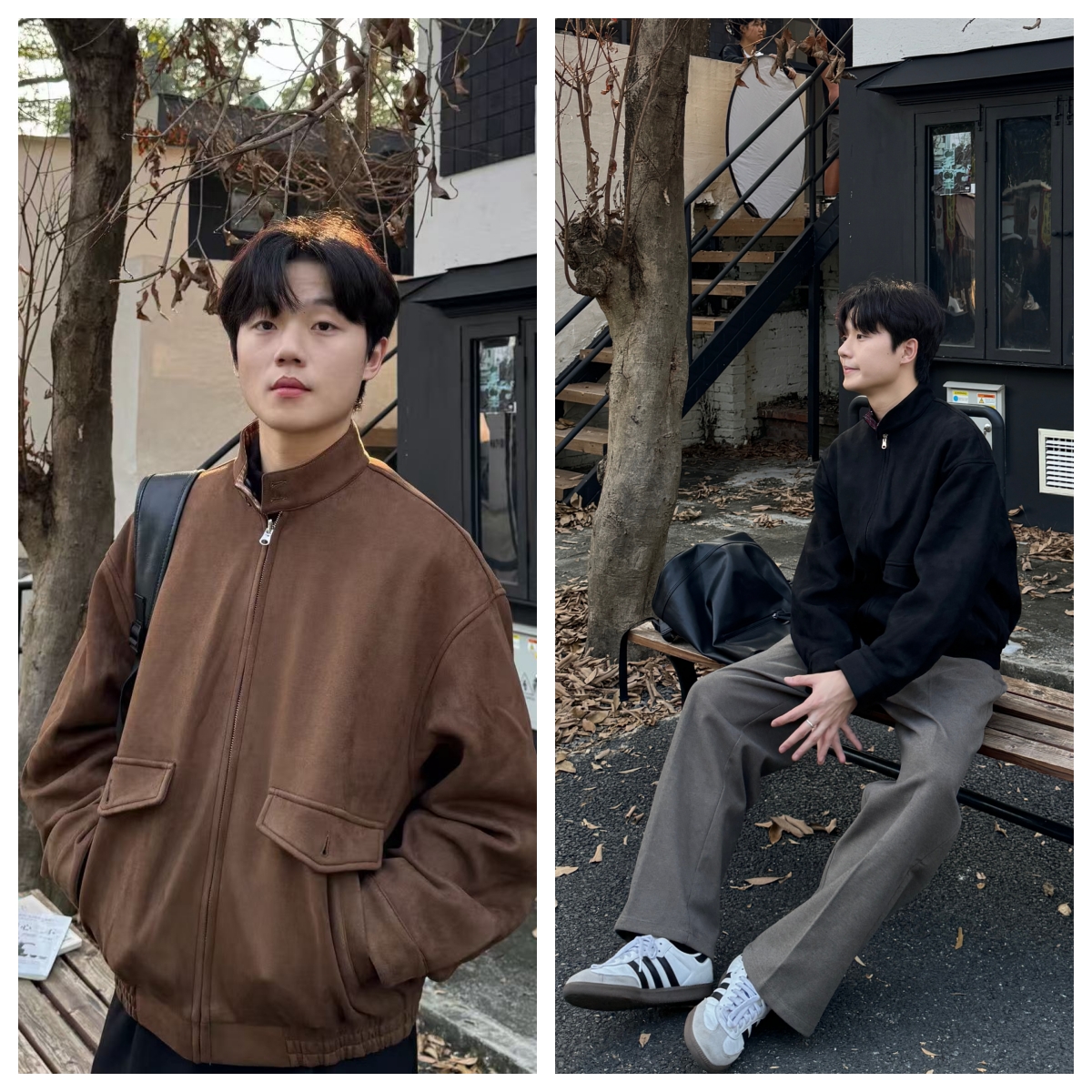 立体绒加绒显瘦百搭立领夹克外套