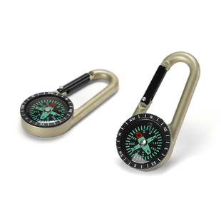 者户外战术求生装备多功能指南针指北针合金登山扣钥匙扣罗盘快挂
