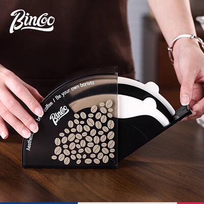 Bin Coo手冲咖啡滤纸收纳盒V60扇滤纸盒V01滤纸防尘收纳滤纸架