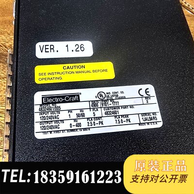 议价Electro-Craft BRU系列伺服驱动器 48324