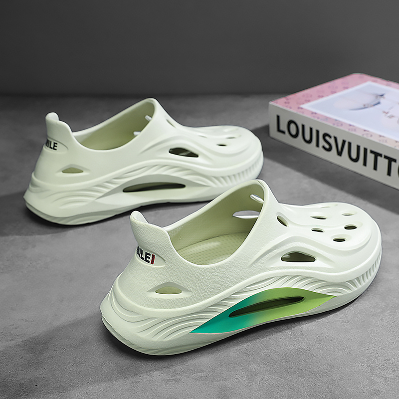 洞洞鞋男款夏季外穿厚底防滑踩屎感全包男士户外开车上班沙滩凉鞋