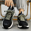 网面透气劳保工作上班运动防滑休闲厚底黑色老爹潮鞋 阿甘男鞋 冬季