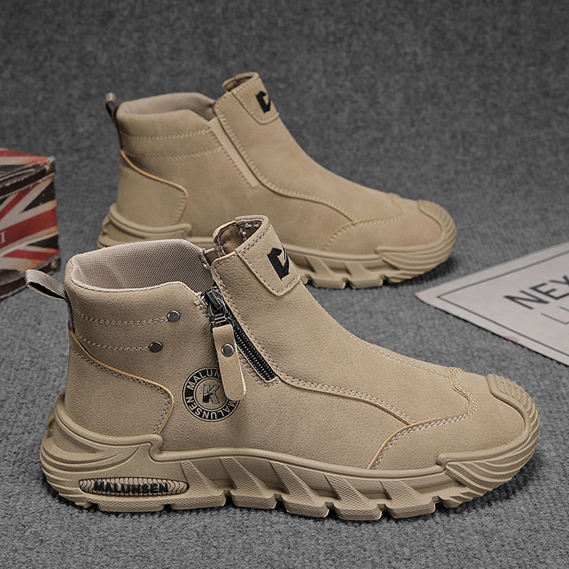 男鞋2025新款冬季防滑耐磨工装马丁靴男士工地干活上班工作劳保鞋